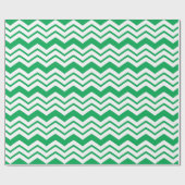 Papier Cadeau Conception de motif en chevron zigzag blanc vert  (Plat)
