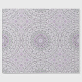 Papier Cadeau Conception de motif mandala lavande et vert (Plat)