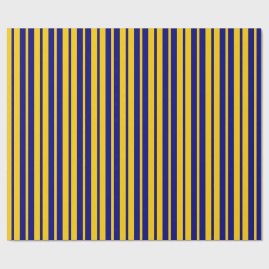 Papier Cadeau Conception de motif rayé stylé bleu jaune  (Plat)