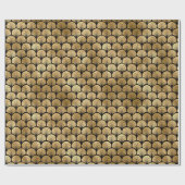 Papier Cadeau Conception de motif rayonnant en éventail Art Déco (Plat)