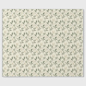 Papier Cadeau Conception de motif sans couture de feuille botani (Plat)