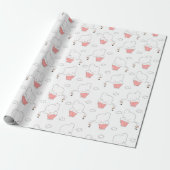 Papier Cadeau Conception de motif transparent éléphant doux (Déroulé)