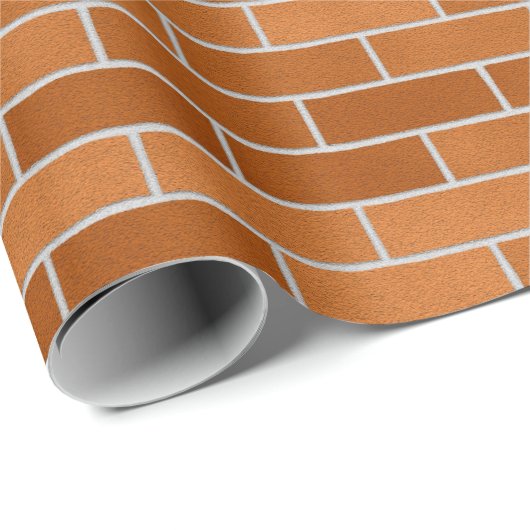 Papier Cadeau Conception de mur de briques (Coin rond)