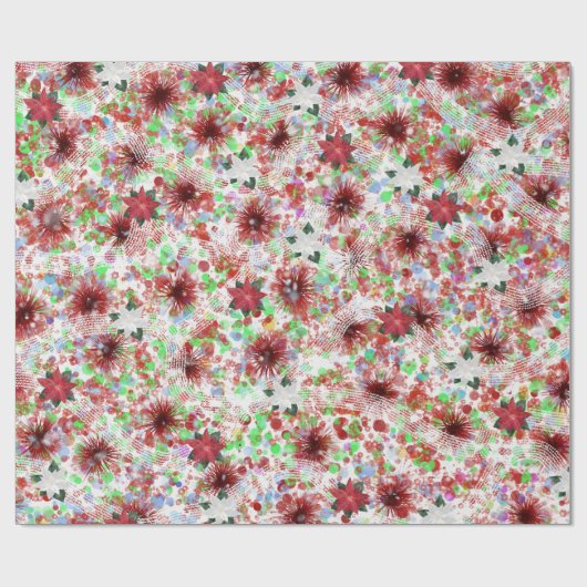 Papier Cadeau Conception de Noël Abstraite (Plat)