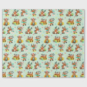 Papier Cadeau Conception de Noël de mignonne Reindeer (Plat)