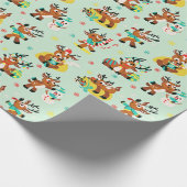Papier Cadeau Conception de Noël de mignonne Reindeer (Coin)