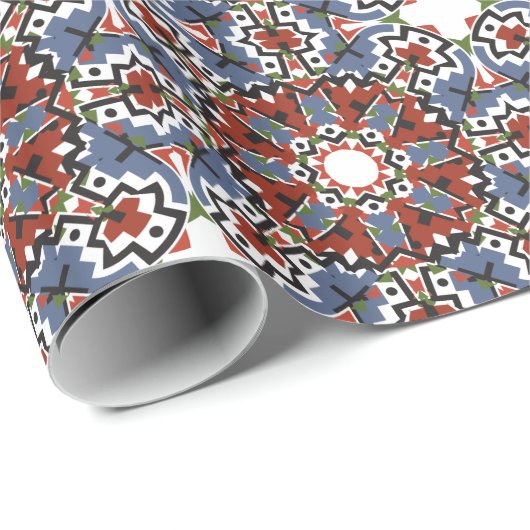 Papier Cadeau Conception de Noël du Sud-Ouest (Coin rond)