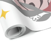 Papier Cadeau conception de nom mignon EMAN (Coin rond)