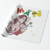 Papier Cadeau conception de nom mignon EMAN (Déroulé)