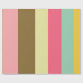 Papier Cadeau Conception de palette de couleurs à rayures d'été (Plat)