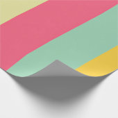Papier Cadeau Conception de palette de couleurs à rayures d'été (Coin)