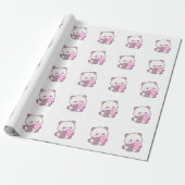 Papier Cadeau Conception de Panda Heureux | Vibrations Mignonnes (Déroulé)