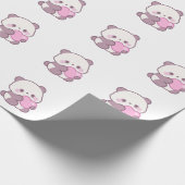 Papier Cadeau Conception de Panda Heureux | Vibrations Mignonnes (Coin)