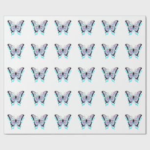 Papier Cadeau Conception de papillon de pépin