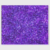 Papier Cadeau Conception de Parties scintillant Faux violettes e (Plat)