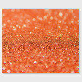 Papier Cadeau Conception de Parties scintillant orange Tangerine (Plat)