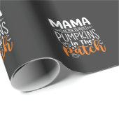 Papier Cadeau Conception de patch de citrouilles maman Halloween (Coin rond)