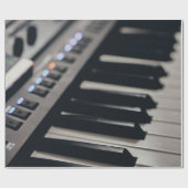 Papier Cadeau Conception de piano mignonne (Plat)