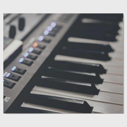 Papier Cadeau Conception de piano mignonne (Plat)