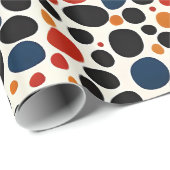 Papier Cadeau Conception de points colorés (Coin rond)