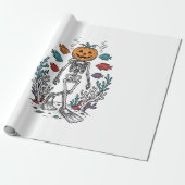 Papier Cadeau Conception de Poisson de Plongeur de Squelette de (Déroulé)