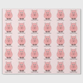 Papier Cadeau Conception de porc personnalisée (Plat)