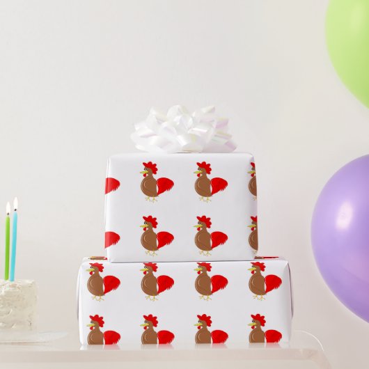 Papier Cadeau Conception de poulet (Cadeaux de fête)