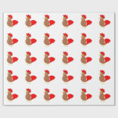 Papier Cadeau Conception de poulet (Plat)