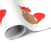 Papier Cadeau Conception de poulet (Coin rond)