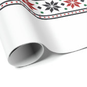 Papier Cadeau Conception de pull moche de pêche à Noël (Coin rond)