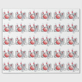 Papier Cadeau Conception de quilles (Plat)