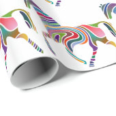 Papier Cadeau Conception de Rainbow (Coin rond)