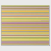 Papier Cadeau Conception de rayures colorées mignonnes (Plat)