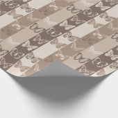 Papier Cadeau Conception de rayures de papillon de terre neutre  (Coin)