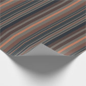 Papier Cadeau Conception de rayures de terres boisées de forêt s (Coin)