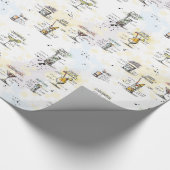 Papier Cadeau Conception de recette de boissons de cocktail (Coin)