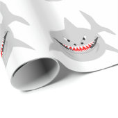 Papier Cadeau Conception de requin (Coin rond)