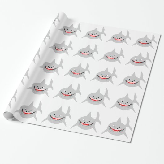 Papier Cadeau Conception de requins (Déroulé)