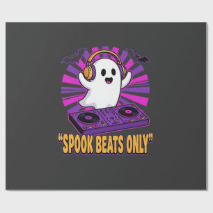 Papier Cadeau Conception de rythmes Halloween DJ fantôme effraya