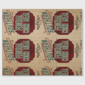 Papier Cadeau Conception de sac à grain de style de ferme (Plat)