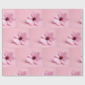 Papier Cadeau Conception de script de Baby Shower Floral Cosmos (Plat)