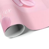Papier Cadeau Conception de script de Baby Shower Floral Cosmos (Coin rond)
