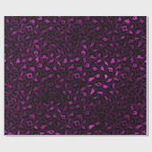 Papier Cadeau Conception de série Leopard violet et or 5 (Plat)