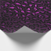 Papier Cadeau Conception de série Leopard violet et or 5 (Coin)