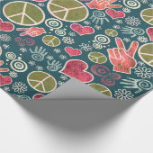 Papier Cadeau Conception de signe de pacifisme de hippie de (Coin)