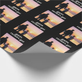 Papier Cadeau Conception de silhouette de coucher de soleil pers (Coin)