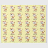 Papier Cadeau Conception de singe Cadeau d'anniversaire de coule (Plat)