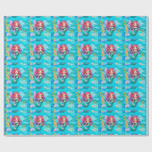 Papier Cadeau conception de sirène mystique (Plat)