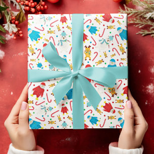 Papier Cadeau Conception de Snowman de Penguin Reindeer Festif