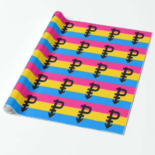 PAPIER CADEAU CONCEPTION DE STRIPES DE DRAPEAU PANSEXUEL PRIDE -